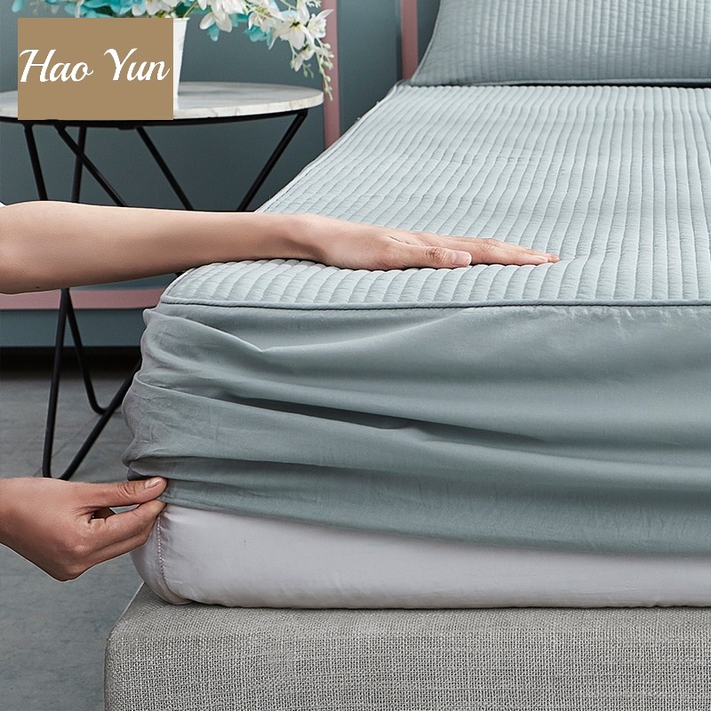 100% Cotton Casing with Polyester Filling Quilted Mattress Topper