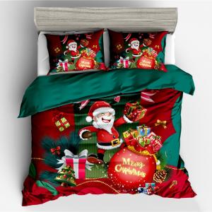 100% Microfiber 3D Digital Printed Christmas Bed Linen Duvet Cover Set