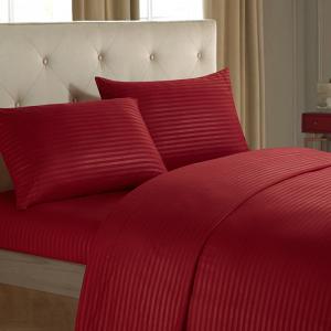 100% Microfiber 3cm Stripe Bed Linen Duvet Cover Set