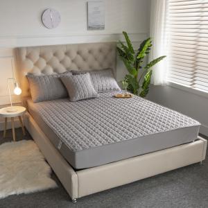 100% Microfiber Casing with Polyester Filling Quilted Fitted Mattress Topper 