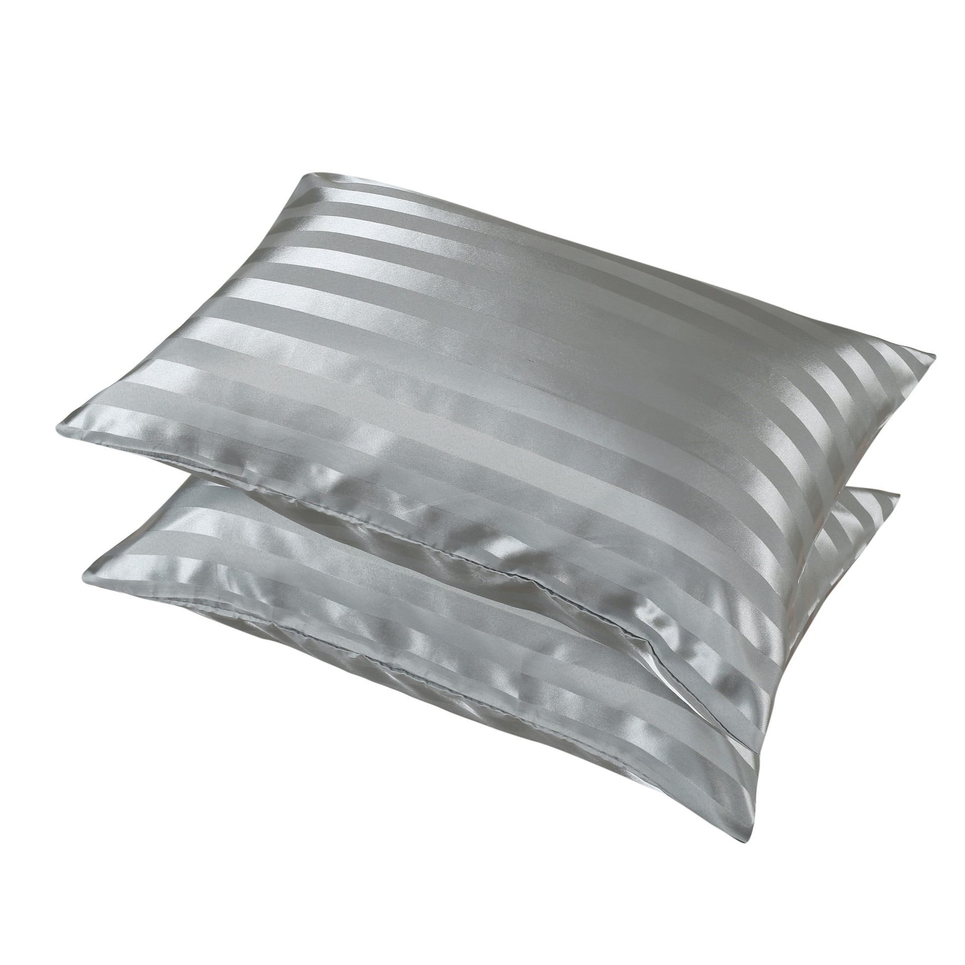 Luxury 100% Polyester 3cm Stripe Satin Pillowcases