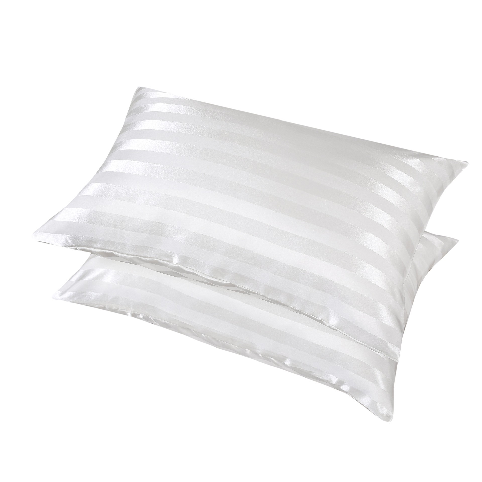 Luxury 100% Polyester 3cm Stripe Satin Pillowcases