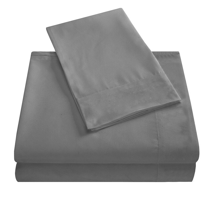 100% Polyester 90gsm Solid Color Brush Microfiber Bed Sheet Sets