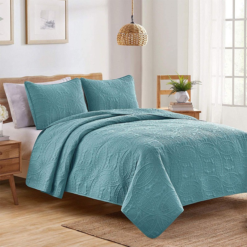 Home Textile 100% Polyester Ultrasonic Microfiber Blanket Quilt Bed Spread