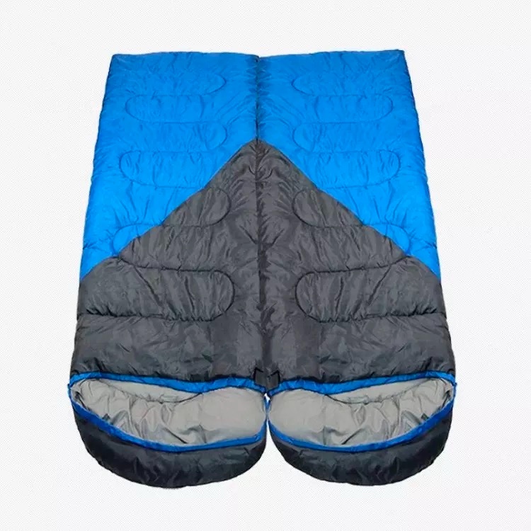 190T Polyester Waterproof Camping Sleeping Bag Hooded Envelope Sleeping Bag
