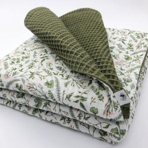 2 Layers Cotton Fabric + Cotton Waffle Receiving Blanket 2 Layers Cotton Fabric + Cotton Waffle Receiving Blanket