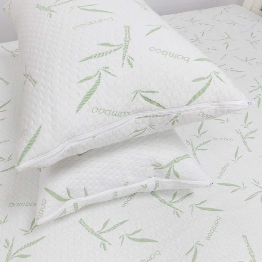 280gsm Jacquard 40% Bamboo 60% Polyester Waterproof Pillowcase Protector