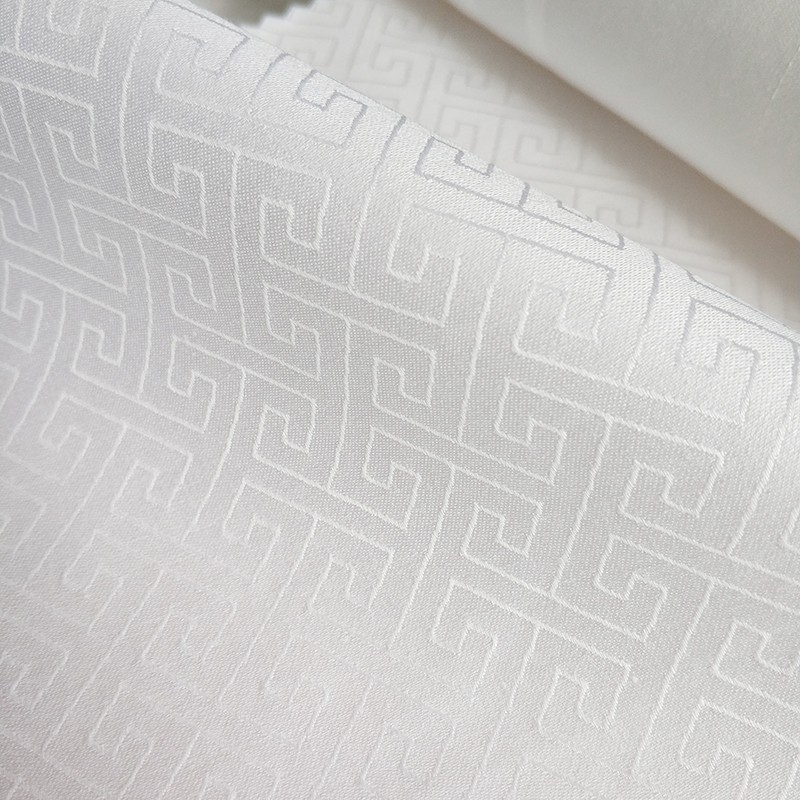 300TC 100% Cotton Jacquard Bleached Bedding Linen Fabric
