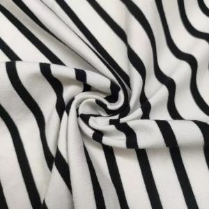 95% Bamboo 5% Elastic 295gsm Baby Clothing Fabric Bamboo Knitted Stripe Single Jersey Fabric