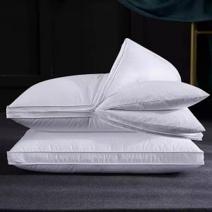 Assemblable Bed Pillow 100% Soft Cotton Cover Goose Feather Pillow