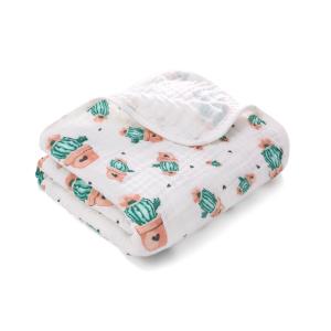 Colorful Print Cotton Muslin Blanket for Baby