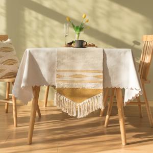 Cotton Woven Farmhouse Dining Table Runner