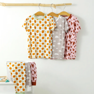 Custom Bamboo Print Designs Infant 2 PCS Summer Short Sleeve Clothes Custom Bamboo Print Designs Infant 2 PCS Summer Short Sleeve Clothes