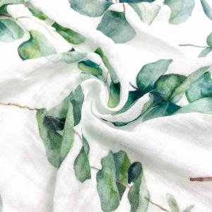Digital Print 70% Bamboo 30% Cotton Newborn Wrap Baby Muslin Swaddle Blankets
