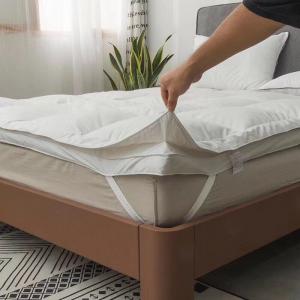100% Downproof Cotton Double Layer Goose Down/Feather Mattress Topper 100% Downproof Cotton Double Layer Goose Down/Feather Mattress Topper