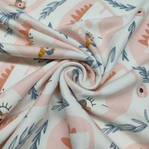 Environmental Brushed Bamboo Jersey Fabric Cute Print Knit Fabrics