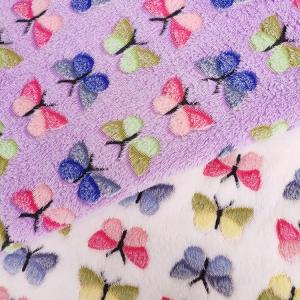 Fashion Pattern Printed Double Side Coral Fleece Fabric