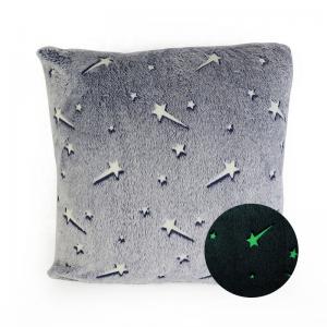Flannel Plush Star Moon Shining Grey Cushion