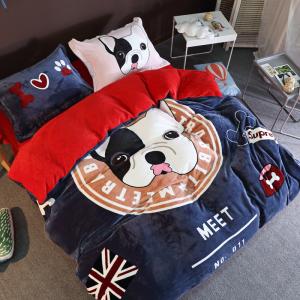 Fleece Flannel Cartoon Bedding Set Duvet Cover for Kids Fleece Flannel Cartoon Bedding Set Duvet Cover for Kids