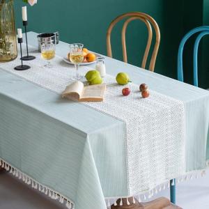 French-style Elegant Fancy Flower Chiffon Lace Table Runner