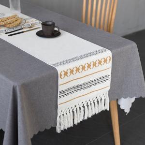 Handmade Geometric Printed Fancy Decoration Long Boho Table Runner