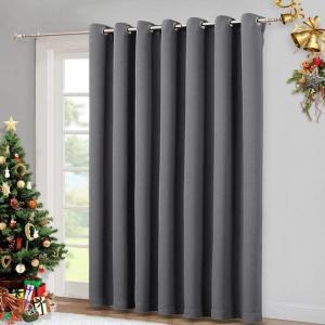 Keep Warm Draperies Sliding Door Curtain Wide Blackout Curtains