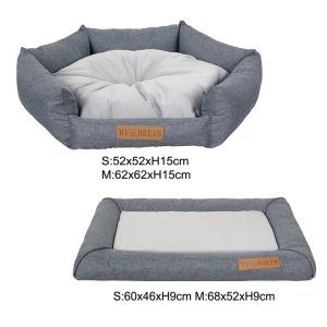 New Design Grey Cationic Oxford Dog Bed  New Design Grey Cationic Oxford Dog Bed