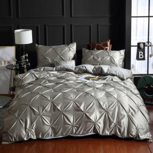 New Design Luxury Durable Quilt Set Satin Duvet Cover with Pillowcases