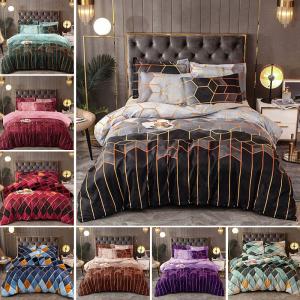 Newly Launched Active Printing Process Geometric Pattern Polyester 3pcs Bedding Set