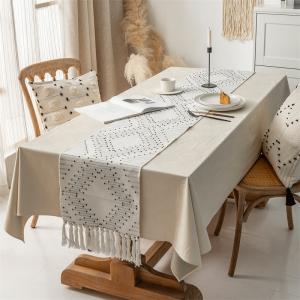 Party Wedding Cotton Woven Jacquard Table Runner