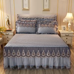 Polyester Decorative Bedspread with Bed Skirt