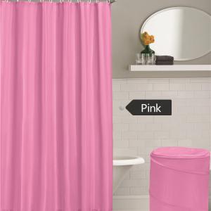Polyester Hotel Bathroom Washable Water Proof Grommets 84 Inch Shower Curtain