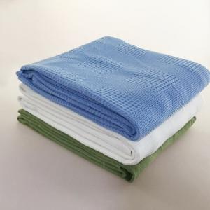 Premium Cotton Weave Blanket Custom Soft Breathable Thermal Cellular Blankets for Hospital
