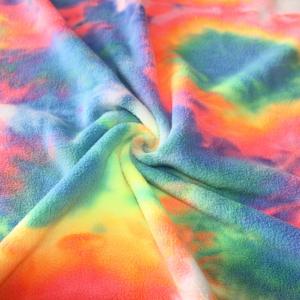 Printed Knitted 100 Percent Polyester Tie-dye Polar Fleece Fabric