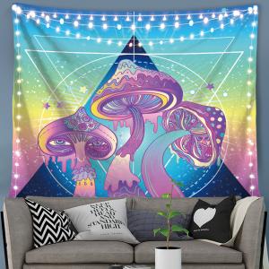 Psychedelic Tapestry With Trippy Mushroom Patterns Printing