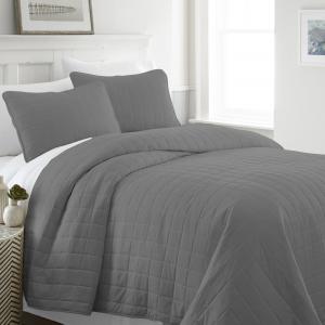 Simply Soft 3-Piece Square Quilted Coverlet Set