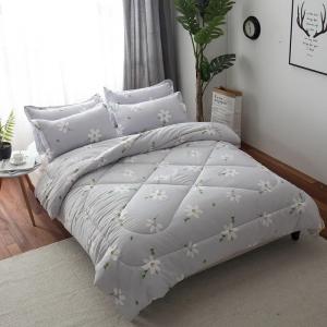 Soft Microfiber Filling Quilted Printed Comforter Sets
