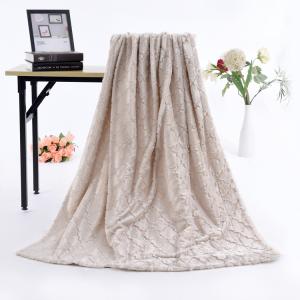 Solid Diamond Brushed PV Fleece Blanket Solid Diamond Brushed PV Fleece Blanket