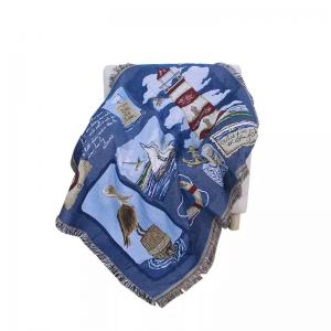 Tapestry Jacquard Woven Blanket for Picnic Blanket