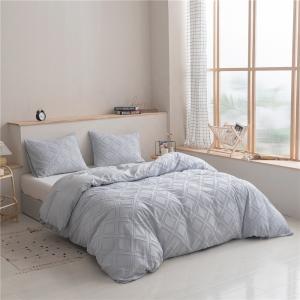 Tufted Carved Pile Custom Duvet Cover Set