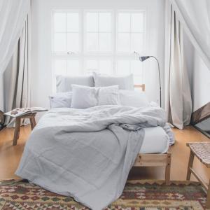 Washed Flax Linen Solid Colors Duvet Cover Set